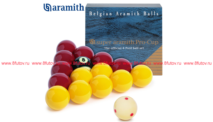 Шары Super Aramith Pro-Cup 8 Pool 50,8 мм биток - 47,6 мм