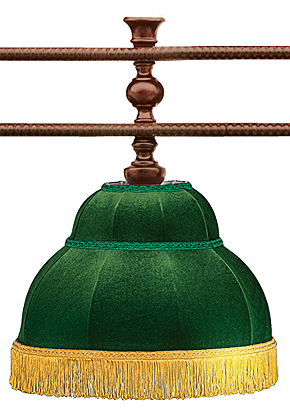 Бильярдный светильник плафон зеленый бархат Барон Люкс